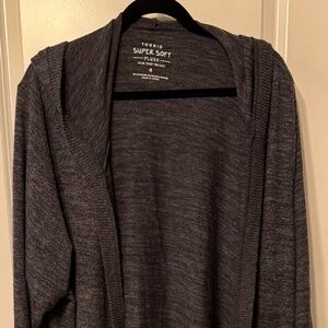 Torrid Super Soft Plush Hooded Cardigan – Dark Heather Gray – Size 4 (26/28)